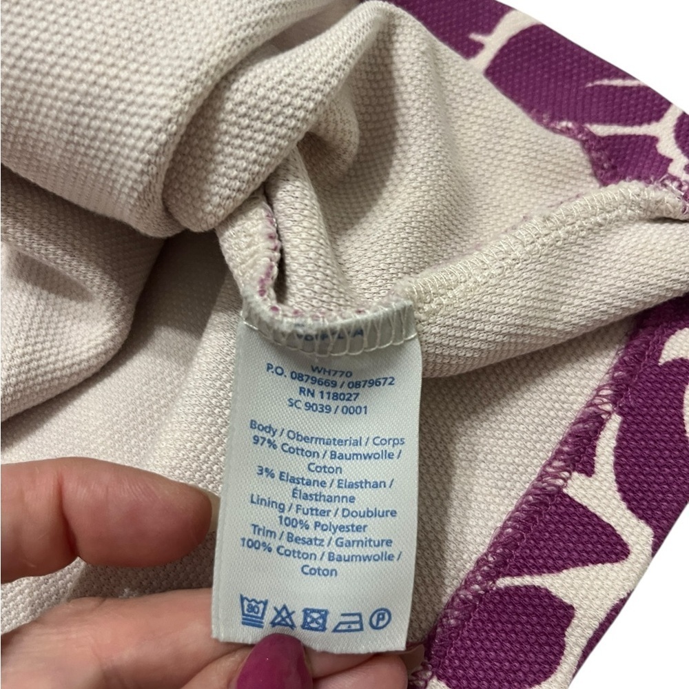 BODEN TEXTURED COTTON BLEND FLORAL LINDSEY PONTE DRESS Sz 10R - Picture 5 of 9